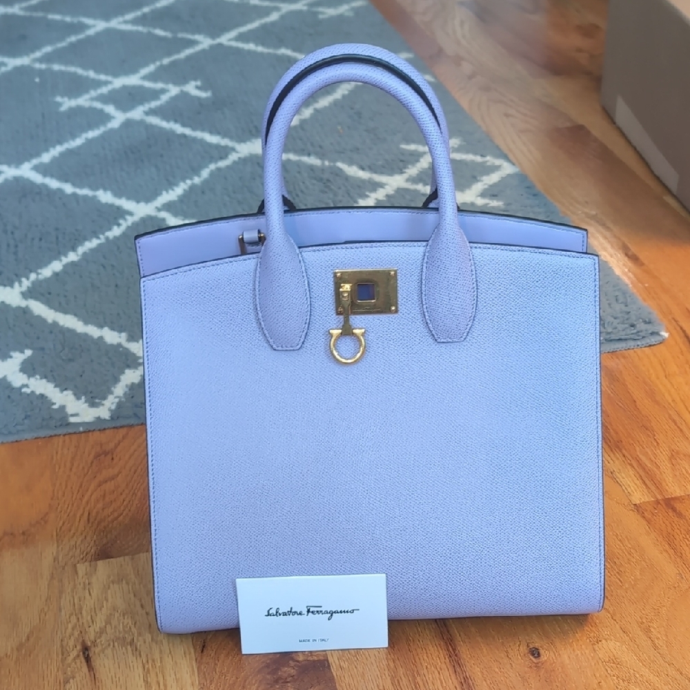 SALVATORE FERRAGAMO Leather Purple Handbag